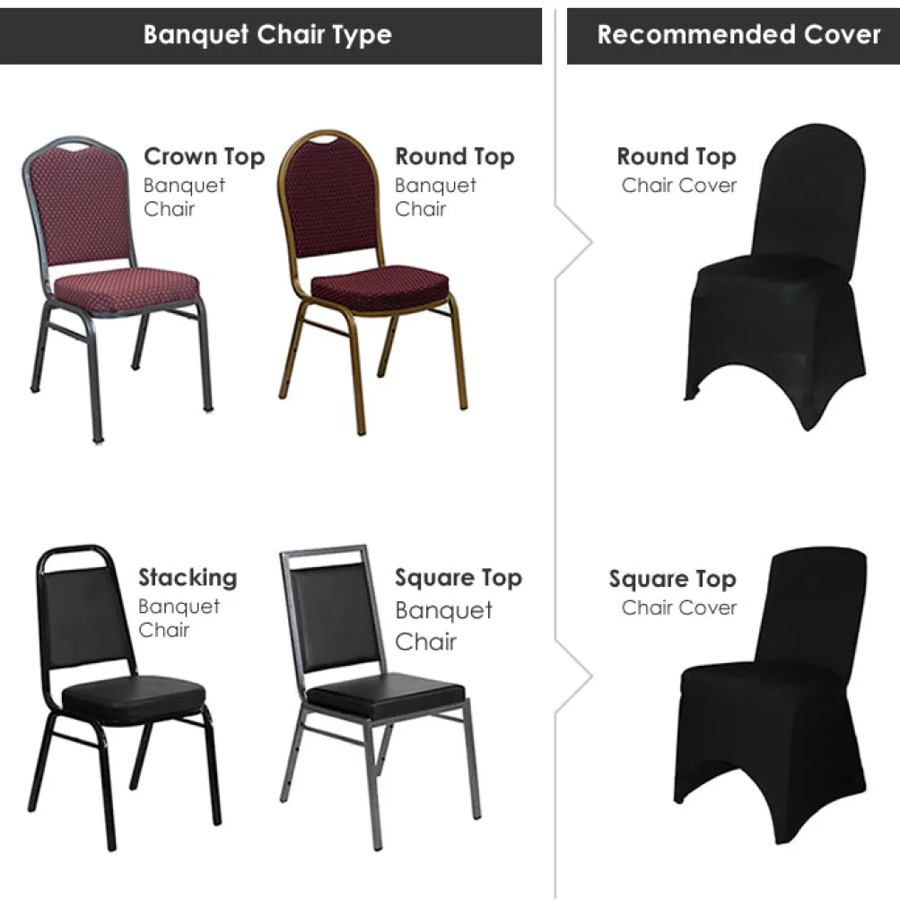 Spandex Banquet Chair Cover in Black