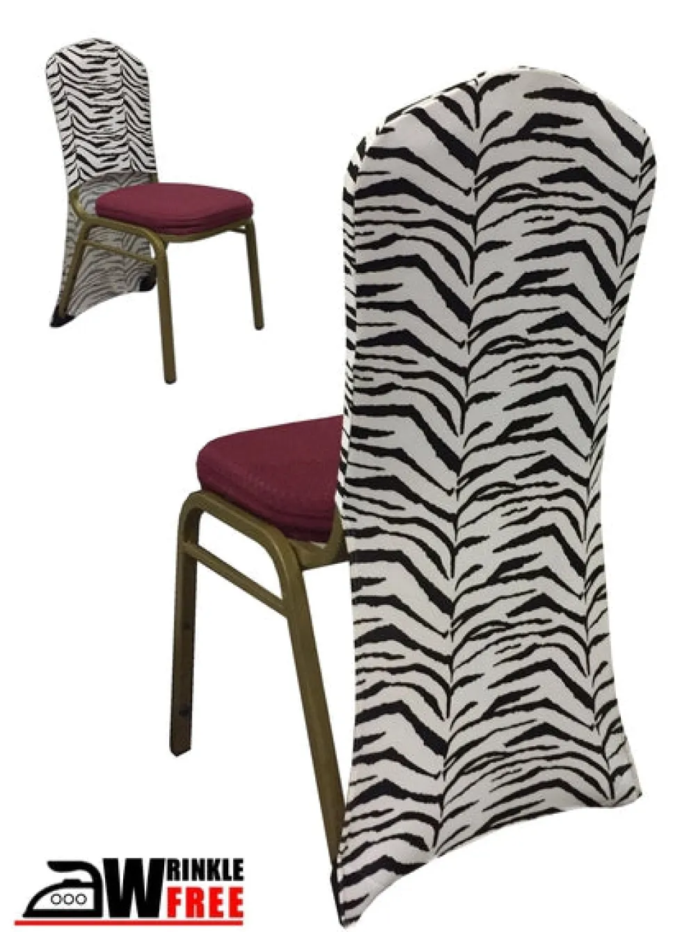 Spandex Chair Back - Zebra