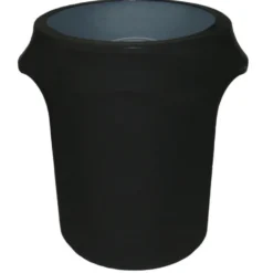 Spandex 32 Gallon Trash Can Cover in Black