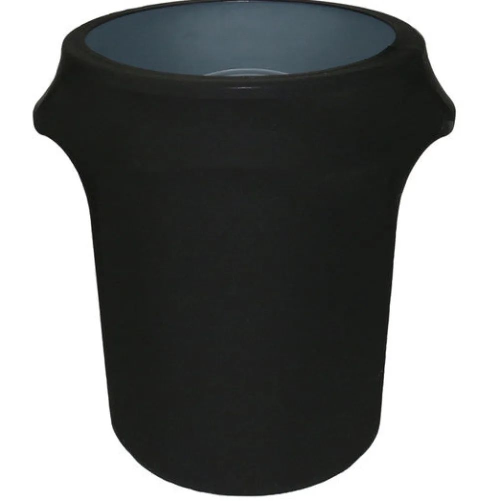 Spandex 32 Gallon Trash Can Cover in Black
