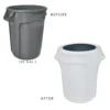 Spandex 32 Gallon Trash Can Cover in White