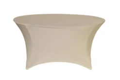 Spandex (5') Round Table Cover in Ivory