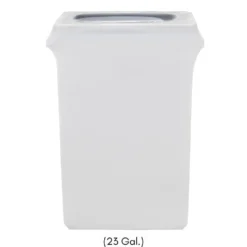 Spandex (Slim Jim) 23 Gallon Trash Can Cover in White