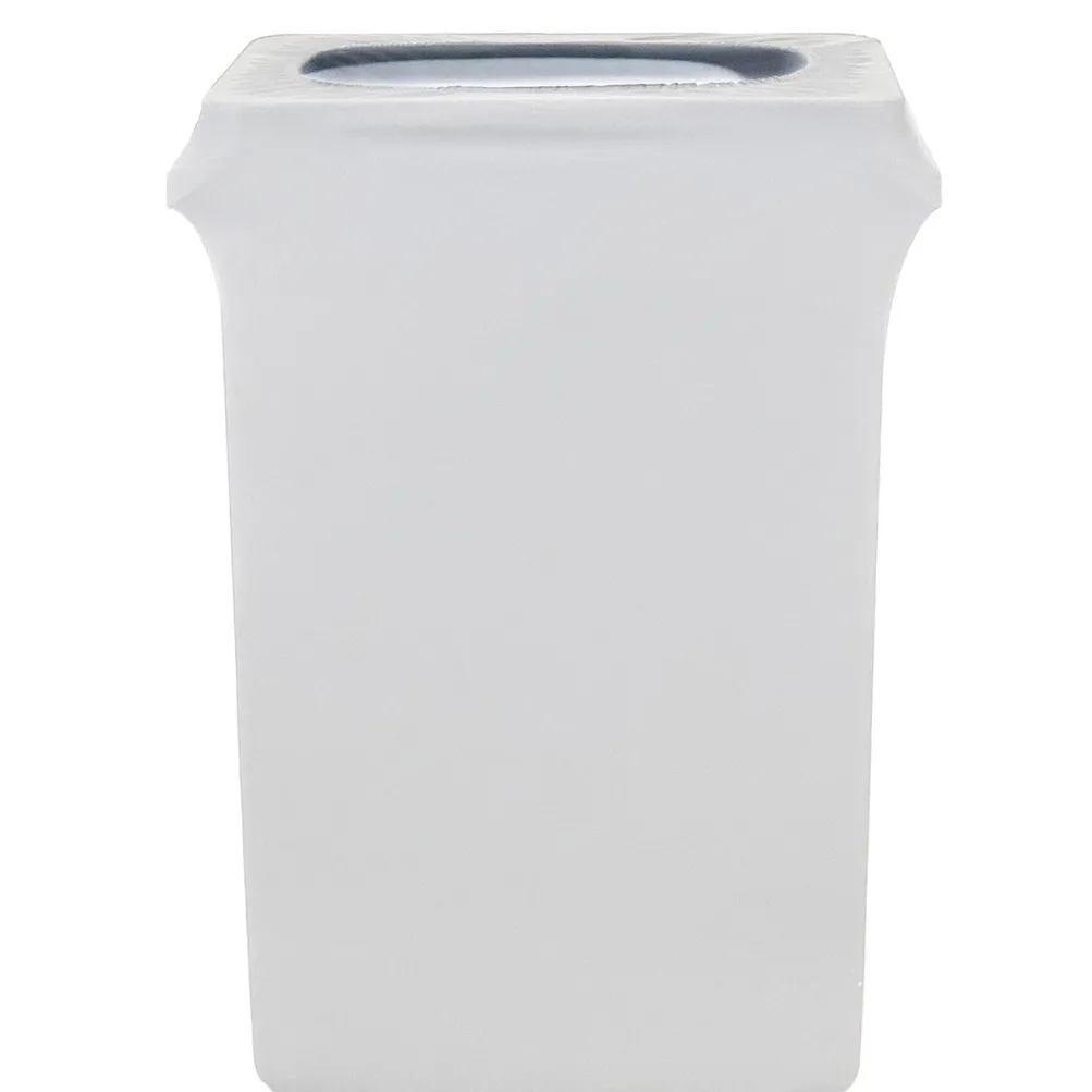 Spandex (Slim Jim) 23 Gallon Trash Can Cover in White