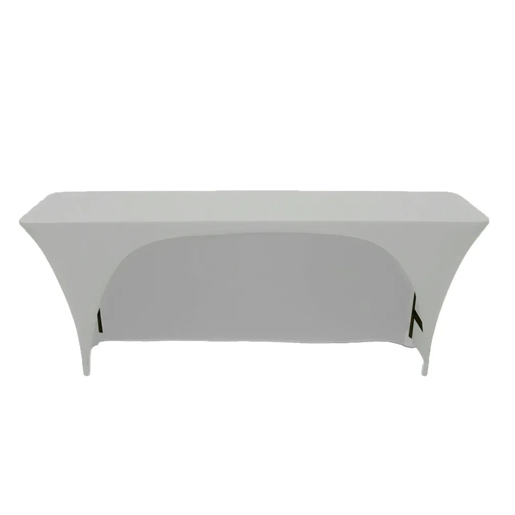 Spandex (6'x18") Classroom Banquet Table Cover in Silver