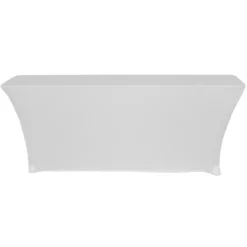 Spandex (6'x18") Classroom Banquet Table Cover in White