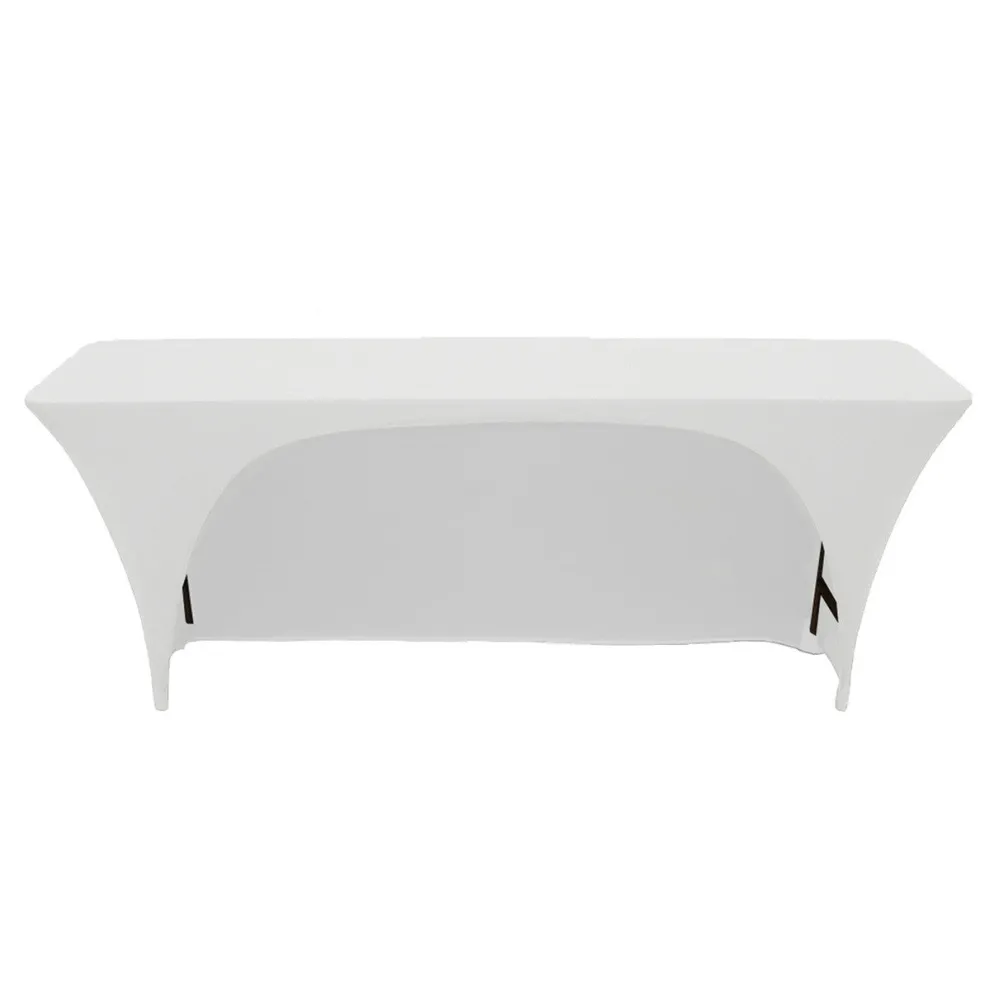 Spandex (6'x18") Classroom Banquet Table Cover in White