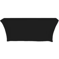 Spandex (8'x30" Open Back) Banquet Table Cover in Black
