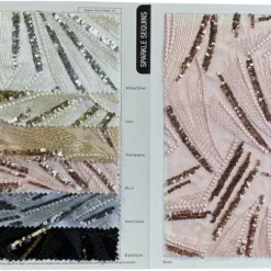 Sparkle Sequins Table Runner in Black and Gold