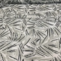 Sparkle Sequins Table Runner in Silver and Silver