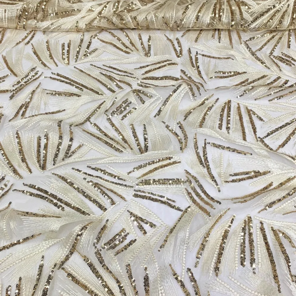Sparkle Sequins Table Runner in Ivory