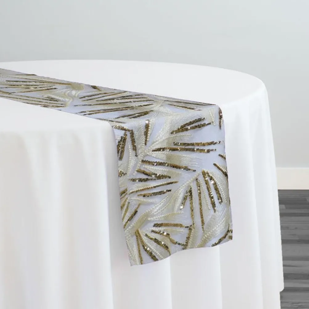 Sparkle Sequins Table Runner in Ivory
