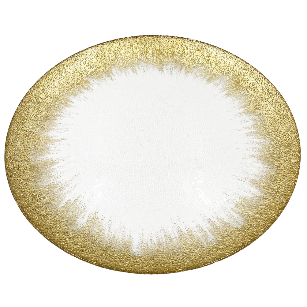 Stardust - Glass Charger Plate in Gold (Item # 0277)