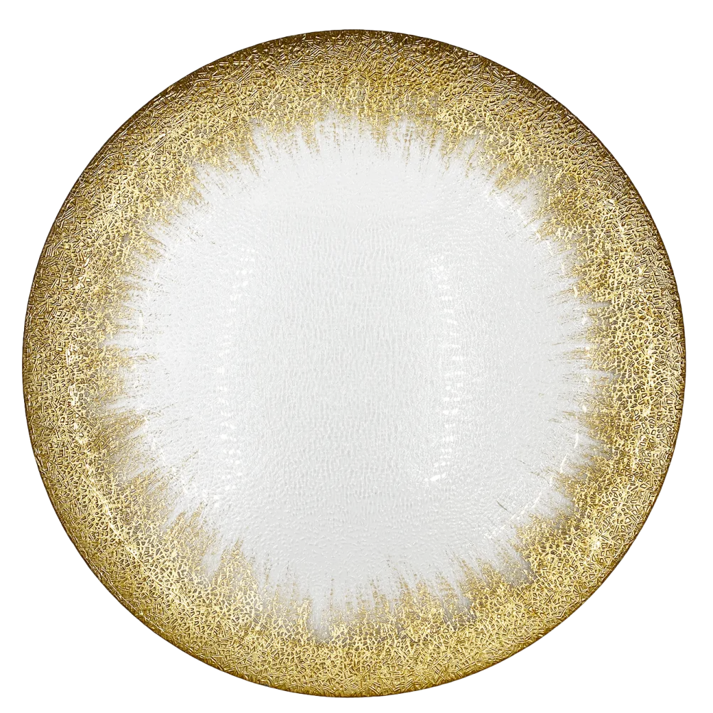 Stardust - Glass Charger Plate in Gold (Item # 0277)