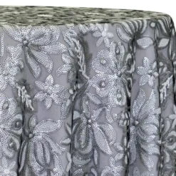 Starlight Sequins Table Linen in Silver