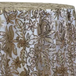 Starlight Sequins Table Linen in Champagne