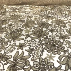 Starlight Sequins Table Linen in Champagne