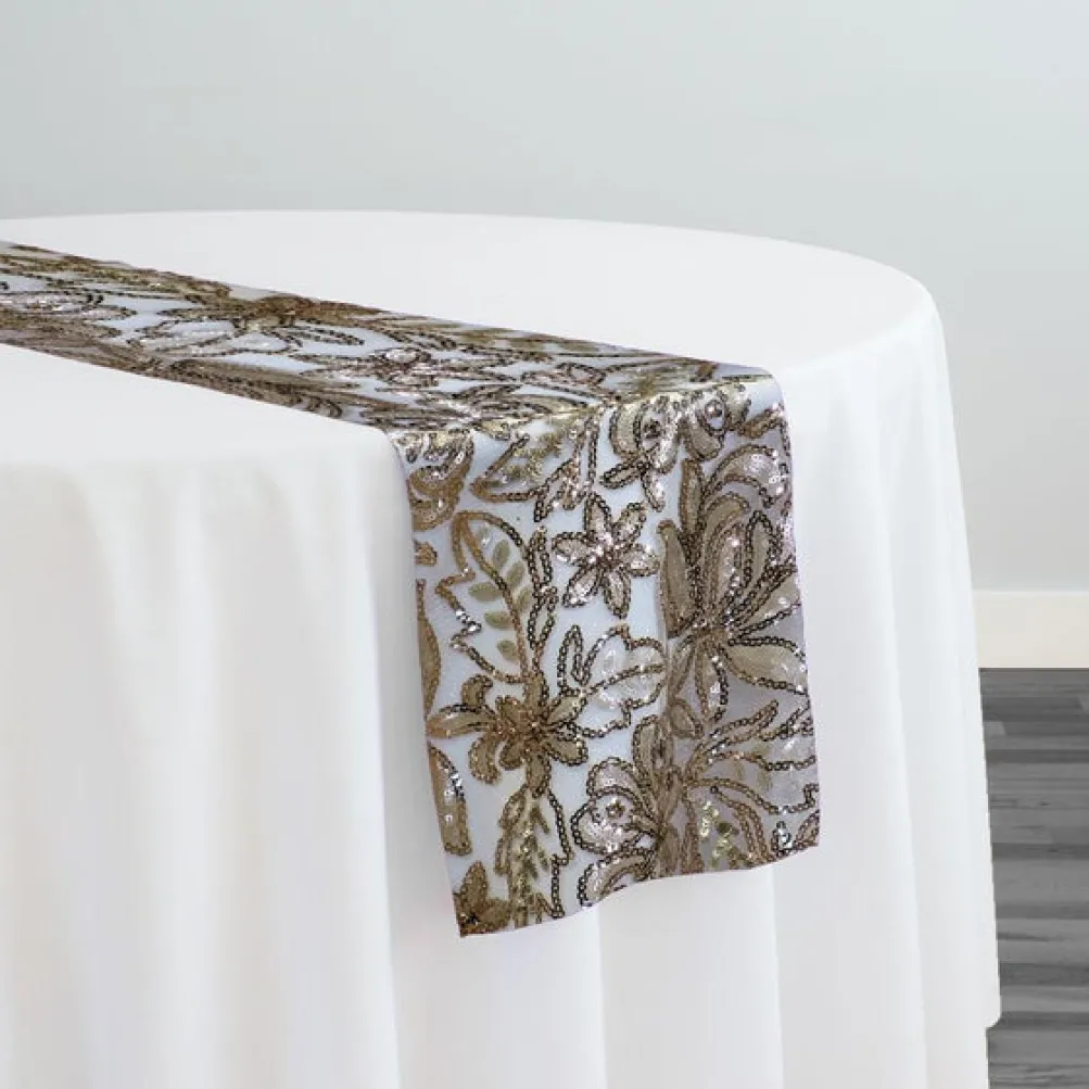 Starlight Sequins Table Runner in Champagne