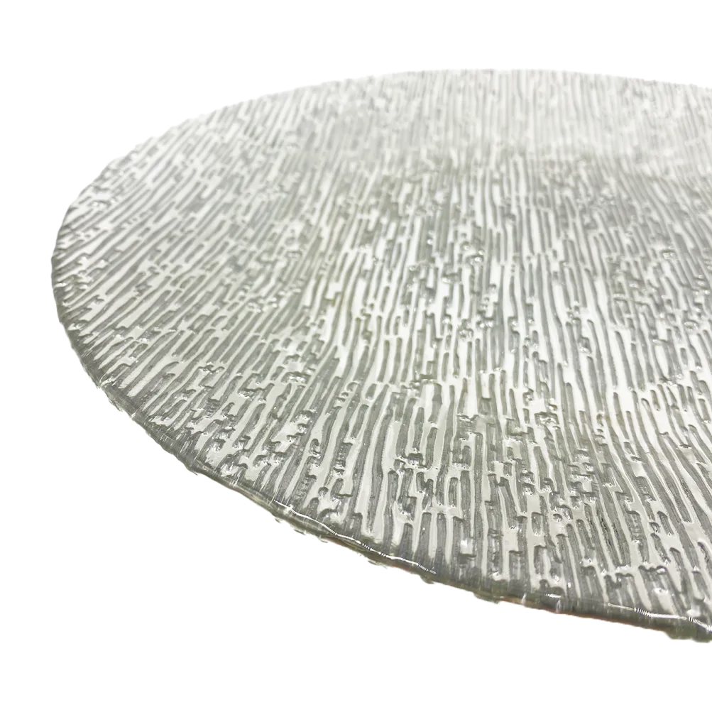 Static - Glass Charger Plate in Silver (Item # 0290)