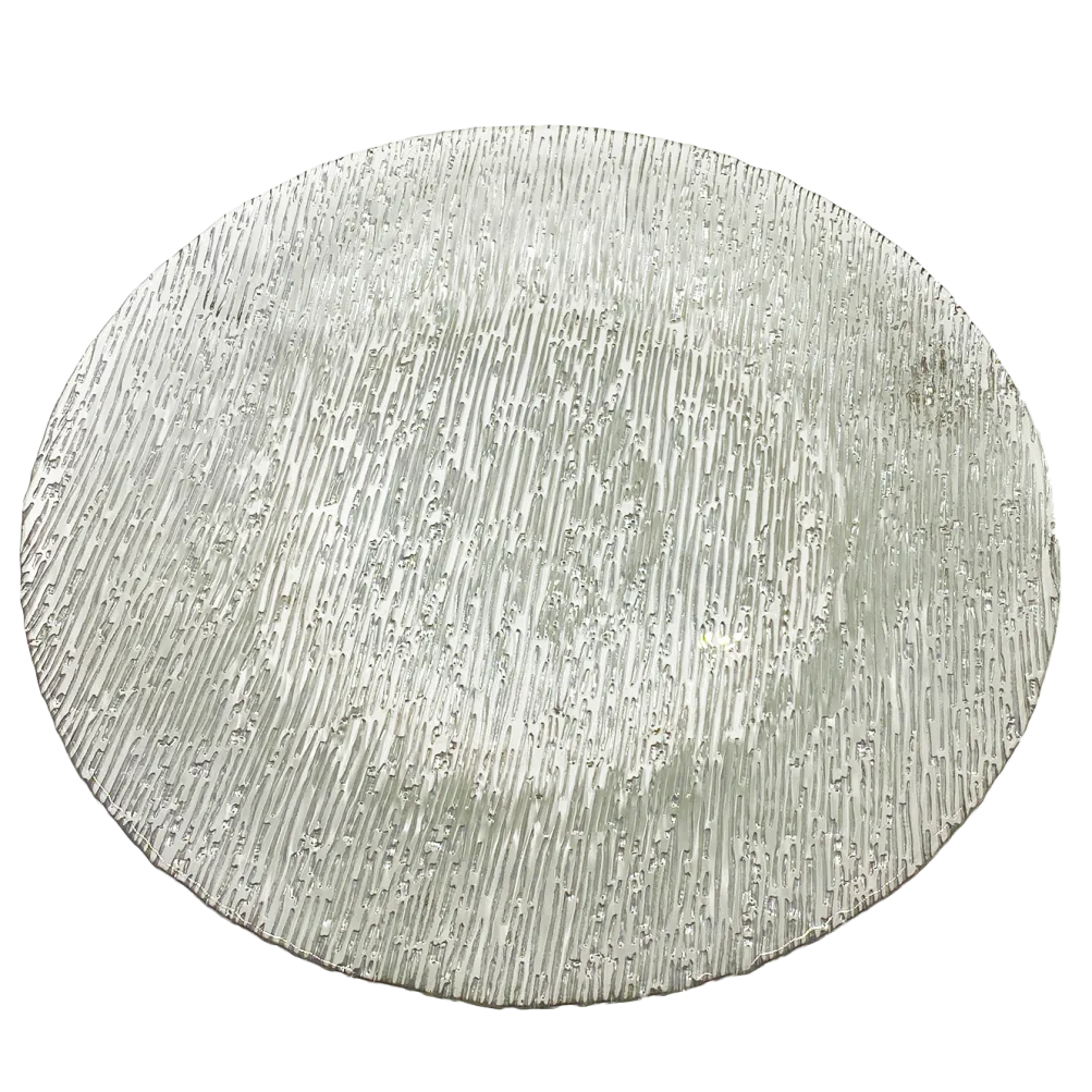 Static - Glass Charger Plate in Silver (Item # 0290)