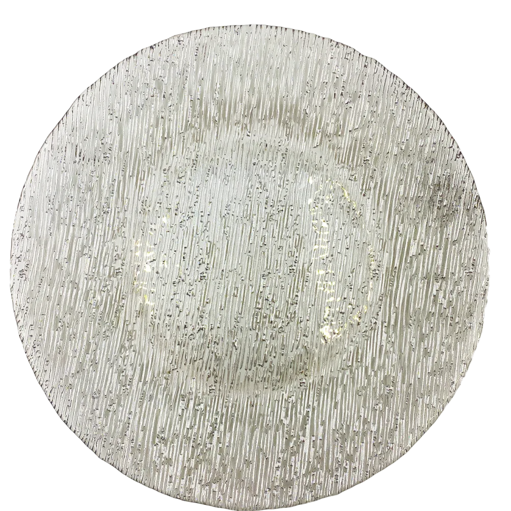 Static - Glass Charger Plate in Silver (Item # 0290)