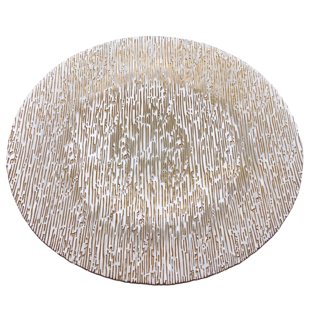 Static - Glass Charger Plate in Rose Gold (Item # 0290)
