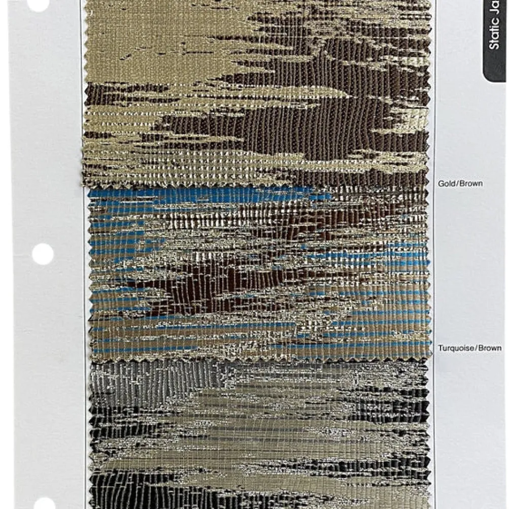 Static Jacquard Table Linen in Gold and Brown