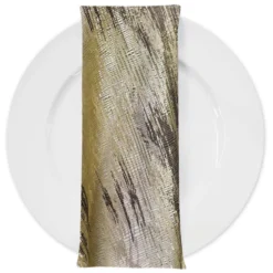 Static Jacquard Table Napkin in Gold and Brown