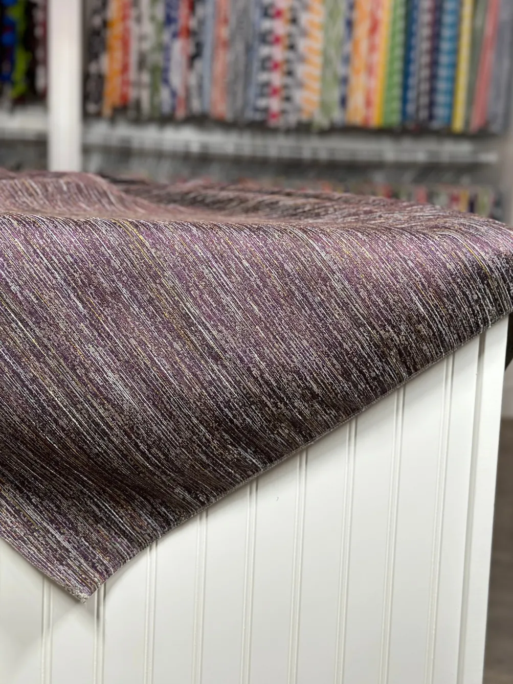 Sterling Jacquard Table Linen in Plum
