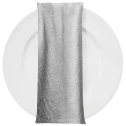 Sterling Jacquard Table Napkin in Silver