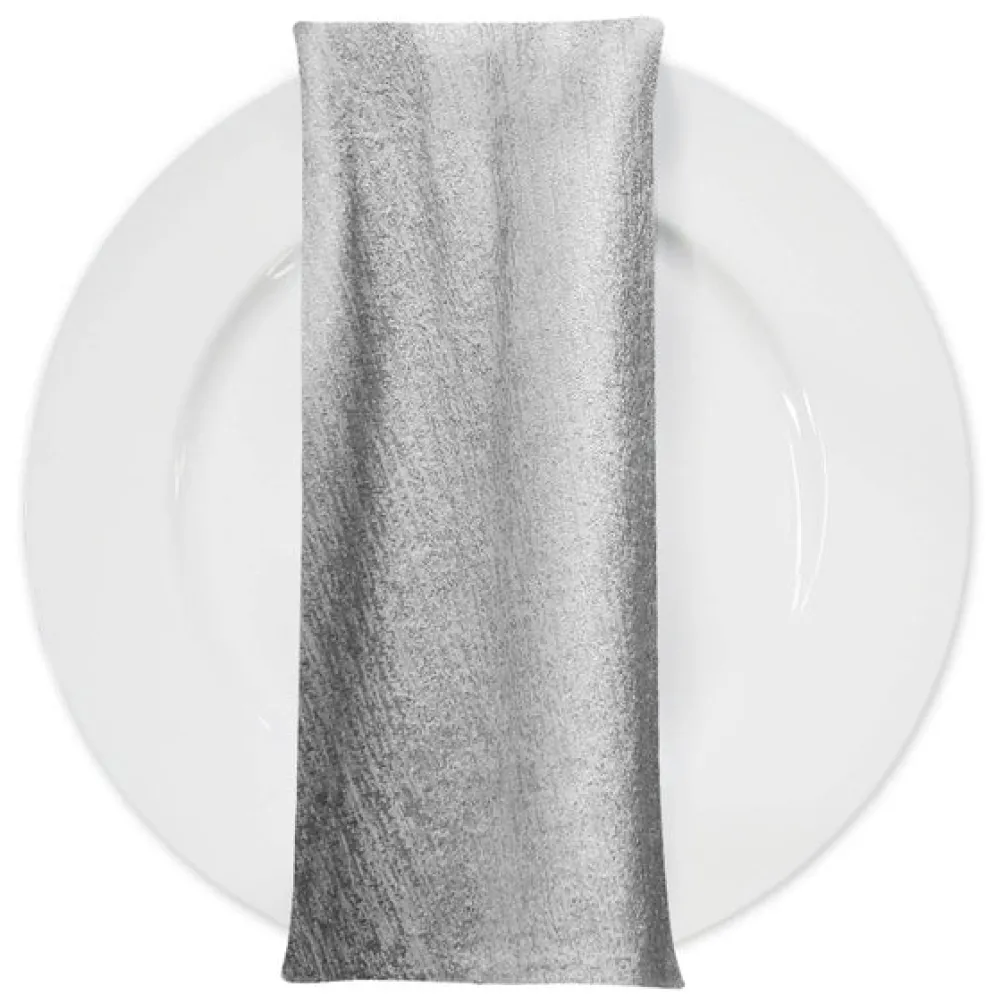 Sterling Jacquard Table Napkin in Silver