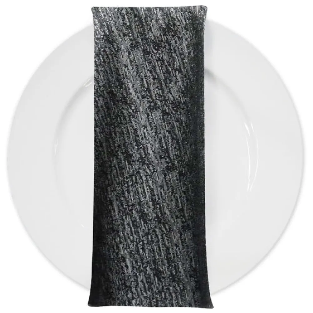 Sterling Jacquard Table Napkin in Black