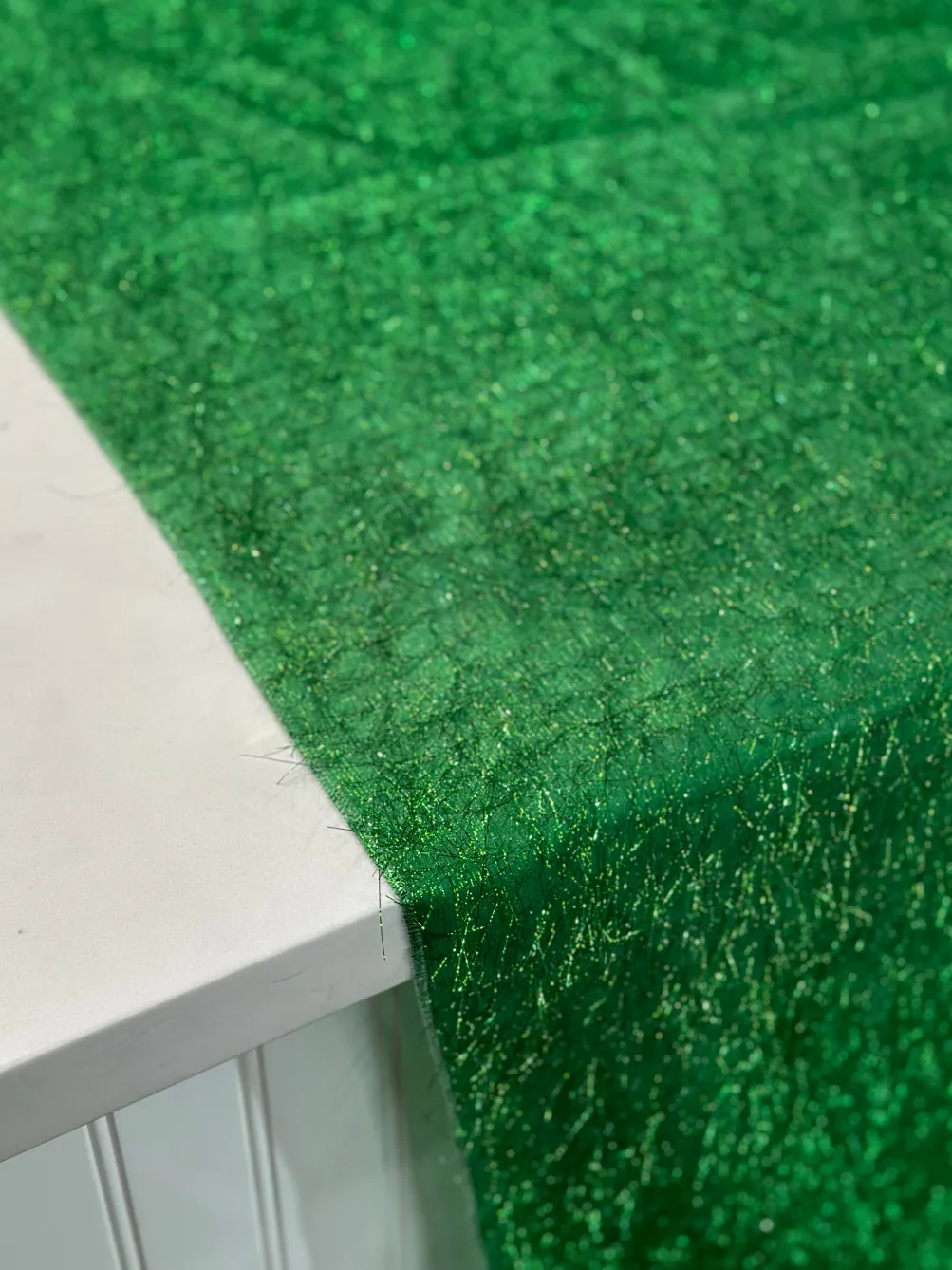 String Metallic Table Linen in Green