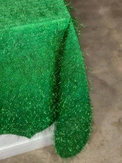 String Metallic Table Linen in Green
