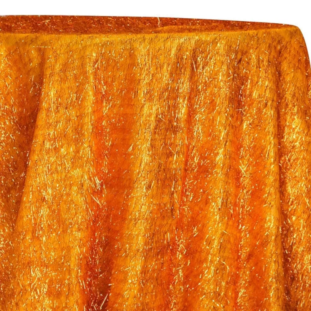 String Metallic Table Linen in Orange