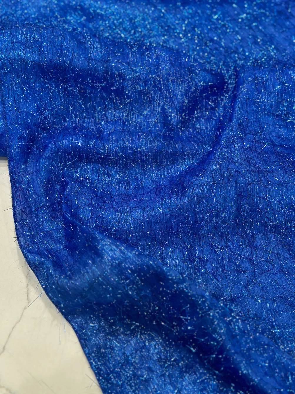 String Metallic Table Linen in Royal
