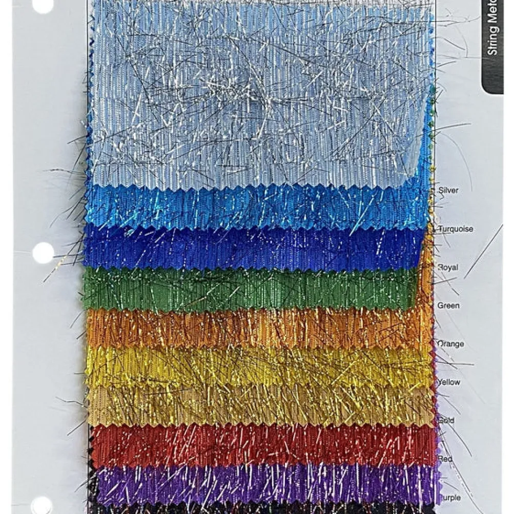 String Metallic Table Linen in Rainbow