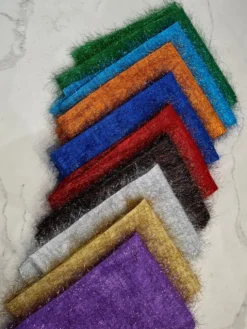 String Metallic Table Linen in Rainbow