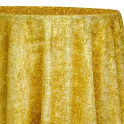 String Metallic Table Linen in Gold
