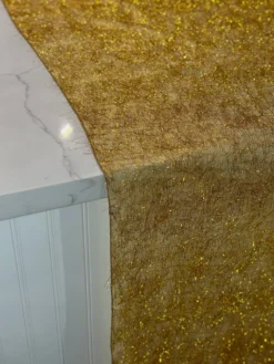 String Metallic Table Linen in Gold
