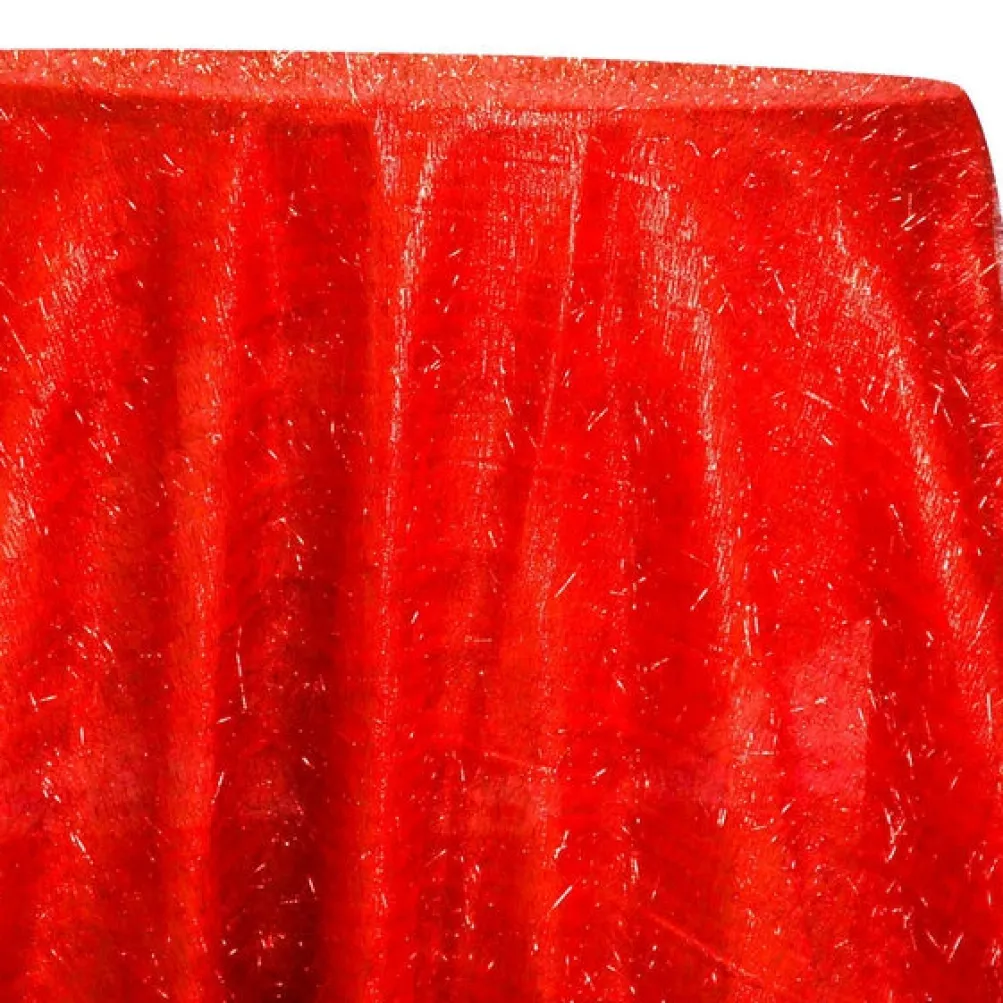 String Metallic Table Linen in Red