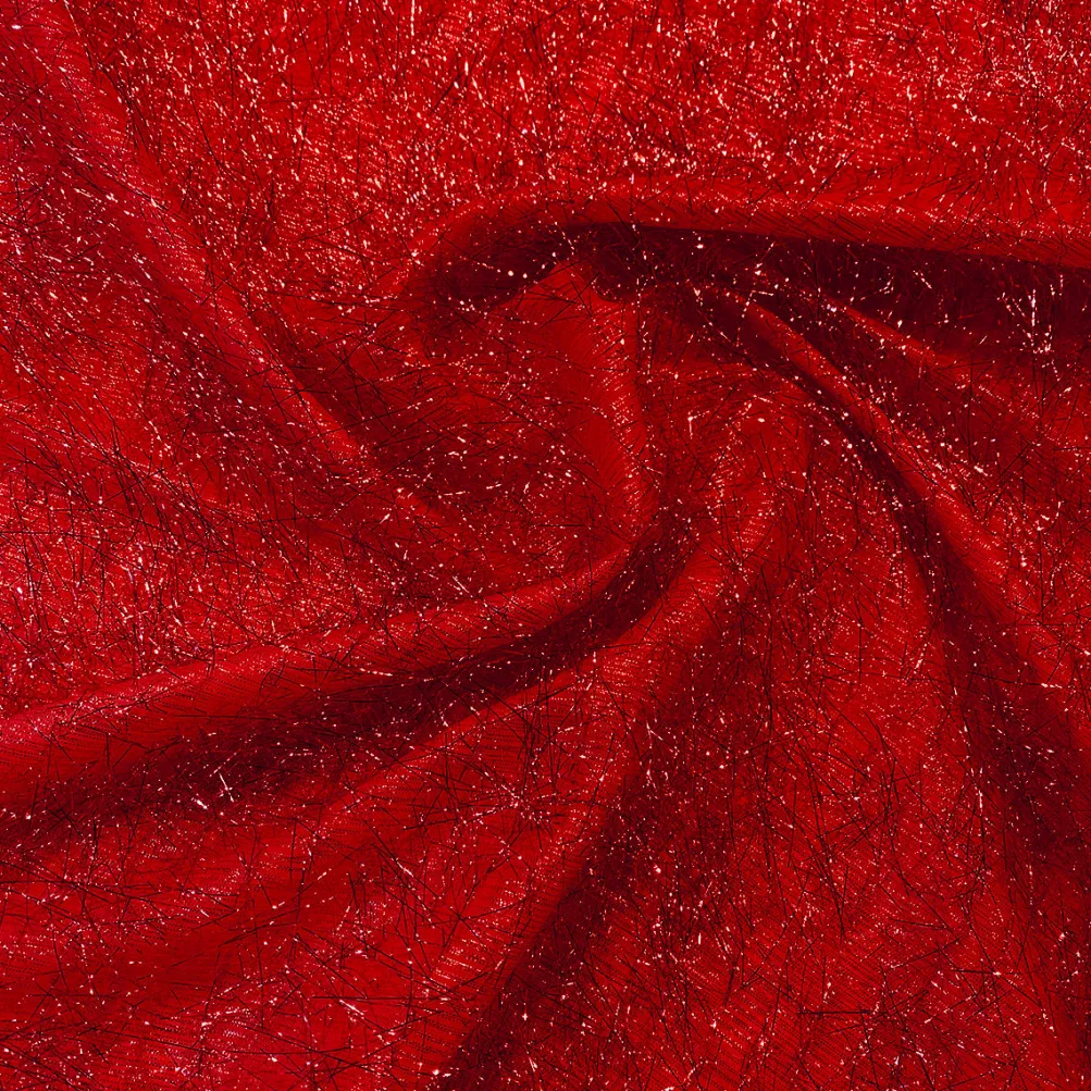 String Metallic Table Linen in Red
