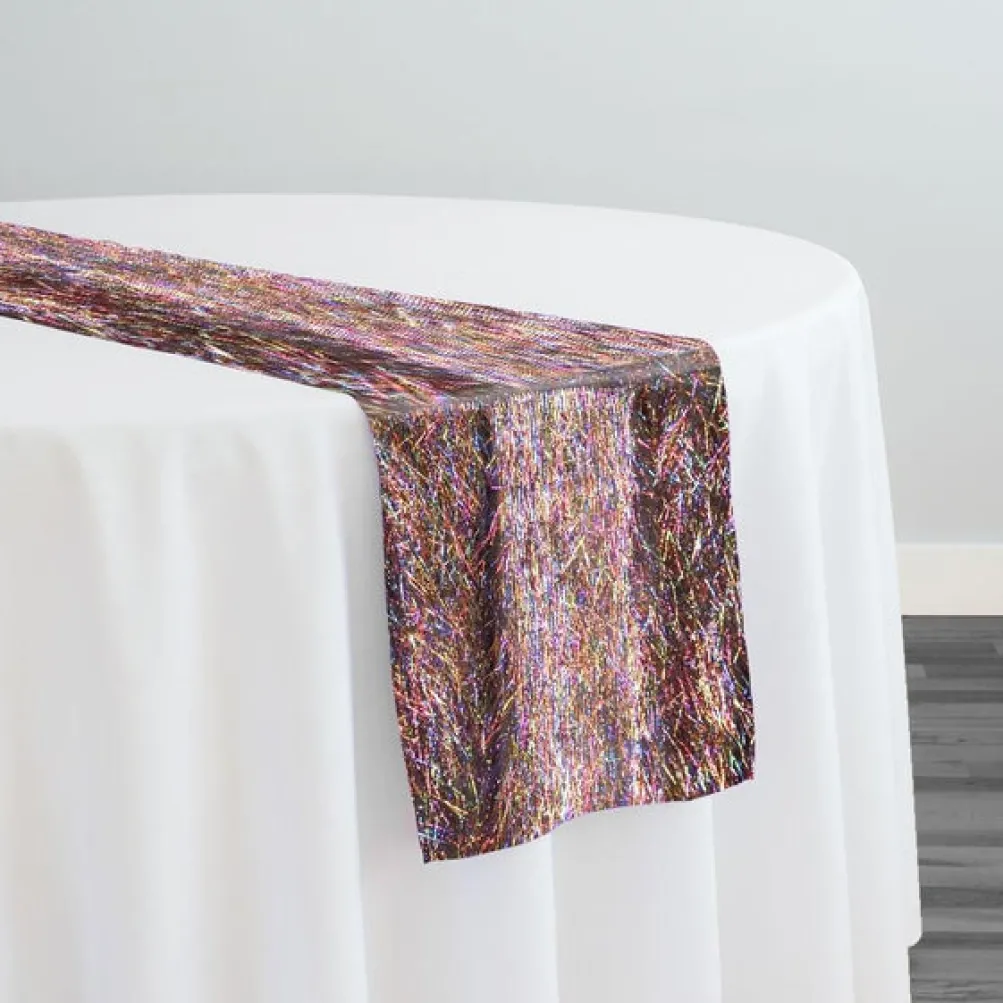 String Metallic Table Runner in Rainbow