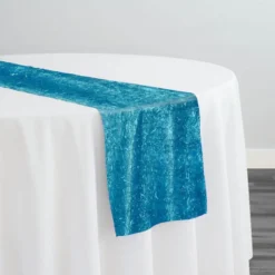 String Metallic Table Runner in Turquoise