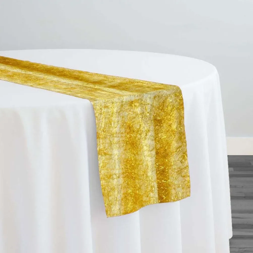 String Metallic Table Runner in Gold