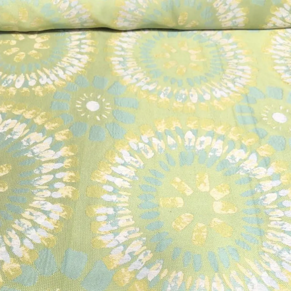 Sundaze Jacquard (Reversible) Table Linen in Turquoise and Yellow