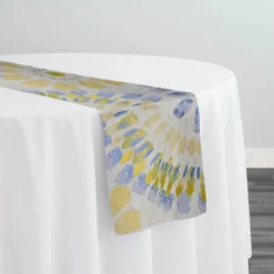 Sundaze Jacquard (Reversible) Table Runner in Yellow and Blue