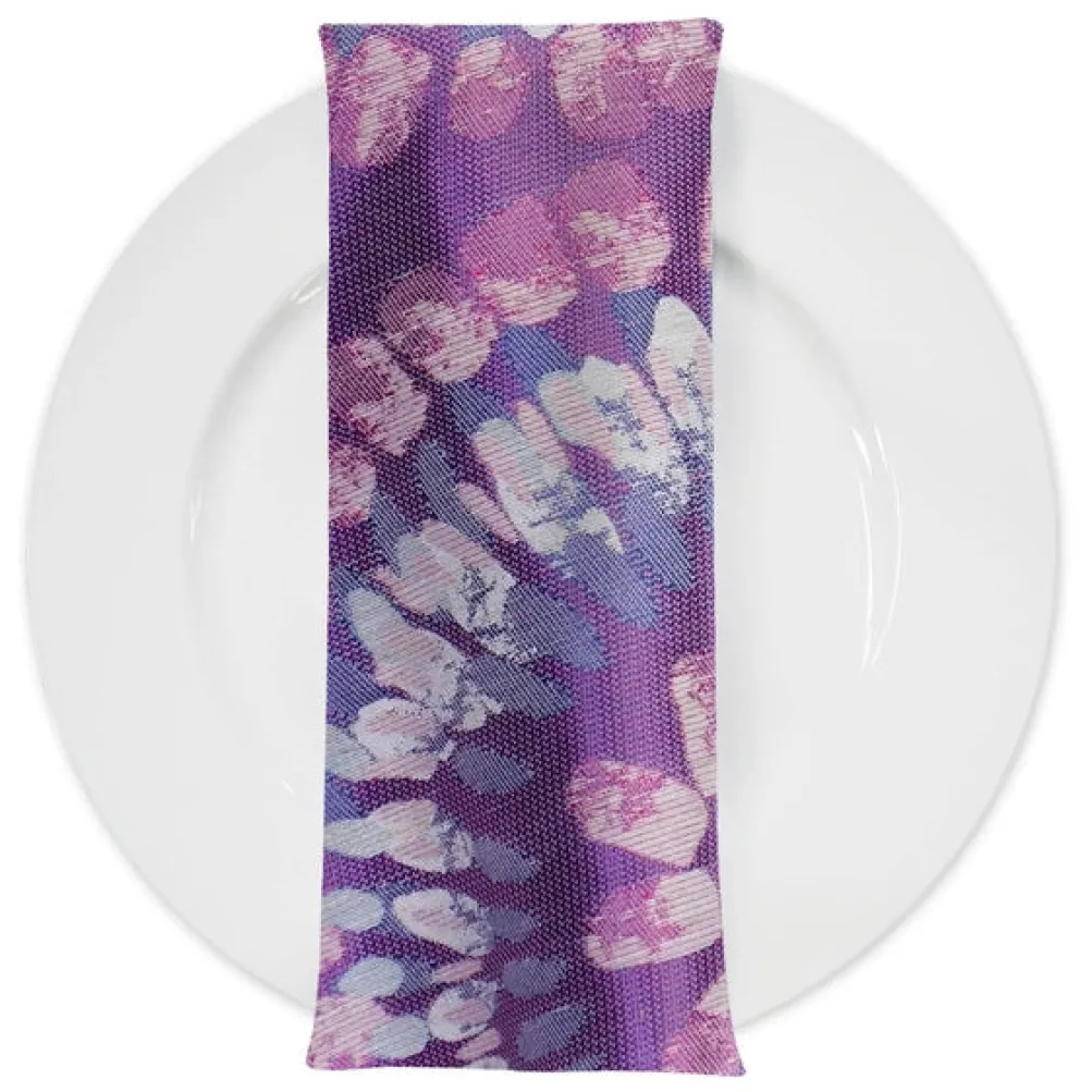 Sundaze Jacquard (Reversible) Table Napkin in Fuchsia and Blue