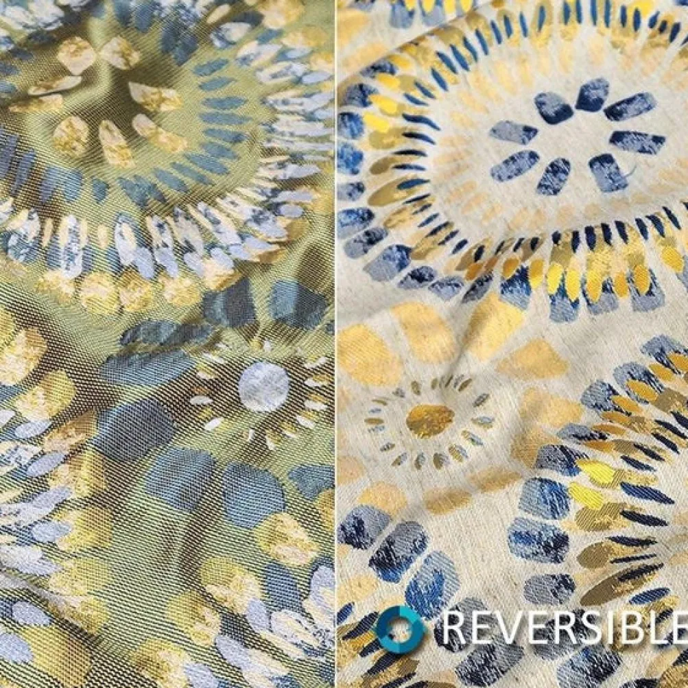 Sundaze Jacquard (Reversible) Table Napkin in Yellow and Blue