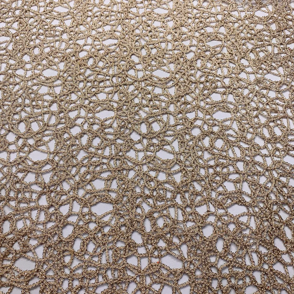 Swirl Chain Lace (w/ Poly Lining) Table Napkin in Champagne